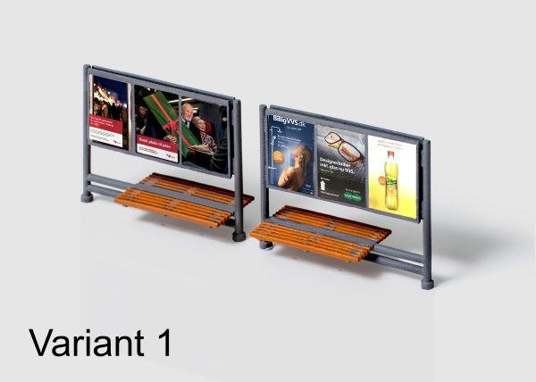 DSB VIA Reklameskilt med bænke - Image 2