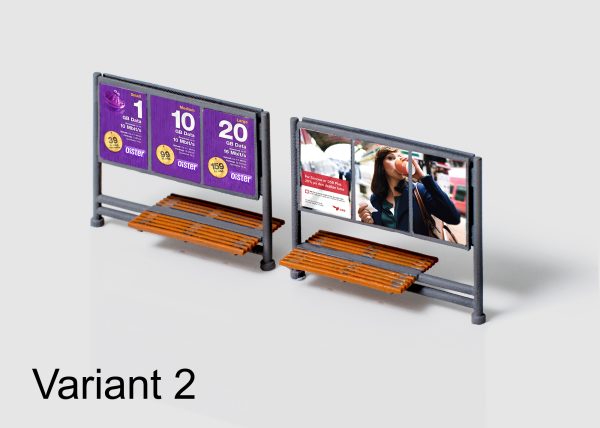 DSB VIA Reklameskilt med bænke - Image 3