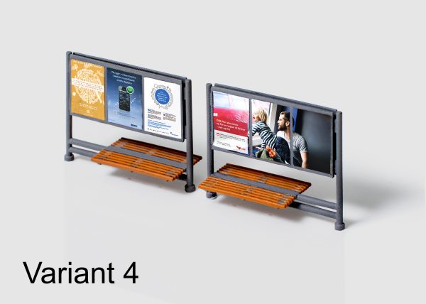 DSB VIA Reklameskilt med bænke - Image 5