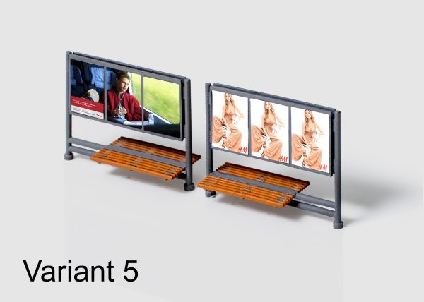 DSB VIA Reklameskilt med bænke - Image 6