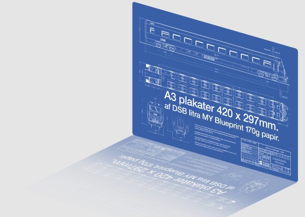 A.P.O Prototypelyntoget DSB Blueprint 5 plakater - Image 5