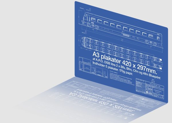 A.P.O Prototypelyntoget DSB Blueprint 5 plakater